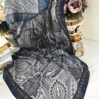 Etro Pamuk İpek Şal -987654 Siyah mavi