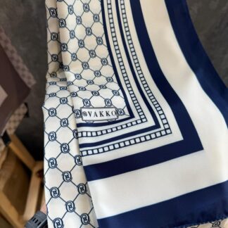 Vakko Desen Twill İpek Şal - Saks