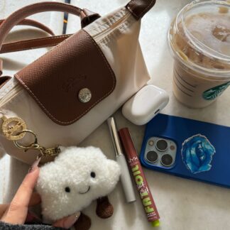 Longchamp Mini Çanta 69441 - Krem