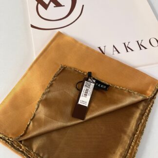 Vakko Çift Taraflı 12 mm 0 İpek Eşarp 10044 - Kahve / Karamel