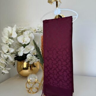 Coach Desen Pamuk Şal 61444 - Bordo