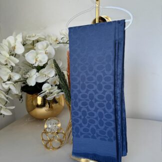 Coach Desen Pamuk Şal 61444 - İndigo