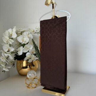 Coach Desen Pamuk Şal 61444 - Acı Kahve