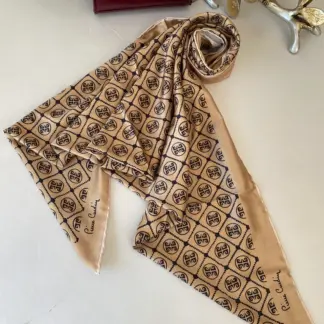 Pier Cardin Kare Desen Twill Eşarp 44131 - Camel