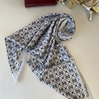 Pier Cardin Kare Desen Twill Eşarp 44131 - Açık Gri