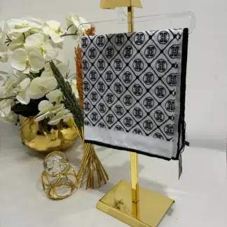 Pier Cardin Kare Desen Pamuk Soft Eşarp 27689 - Ekru
