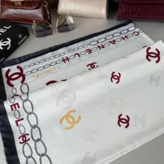 Chanel Saten İpek Eşarp 44124 - Bordo