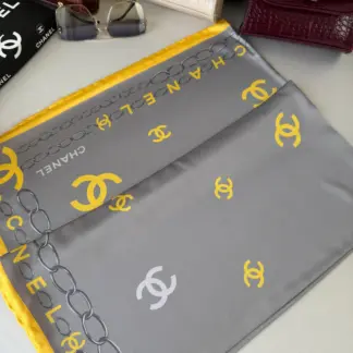 Chanel Saten İpek Eşarp 44124 - Antrasit