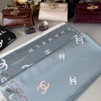 Chanel Saten İpek Eşarp 44124 - Füme
