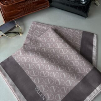 Valentino Saten İpek Eşarp 281044 - Vizon