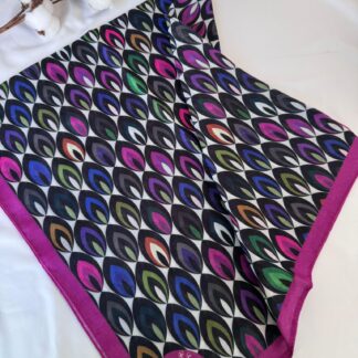 Tavuskuşu Desen Pamuk Soft Eşarp 114401 - Fuşya