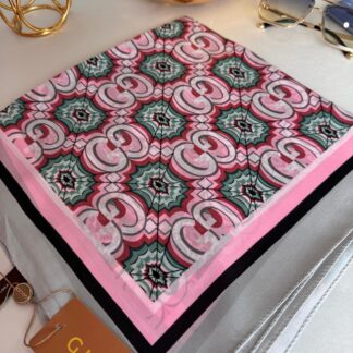Gucci İthal Vual İpek Şal 78431 - Pudra