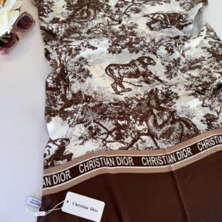 Dior İthal Vual İpek Şal - Acı Kahve