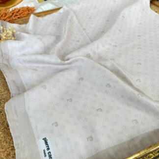 Pier Cardin Monogram Pamuk Soft Eşarp 35671 - Krem