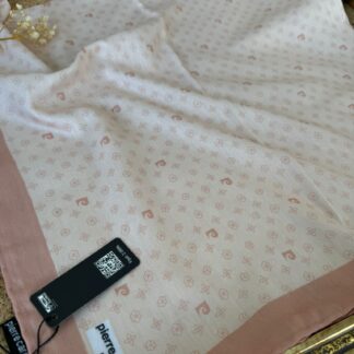 Pier Cardin Monogram Pamuk Soft Eşarp 35671 - Somon