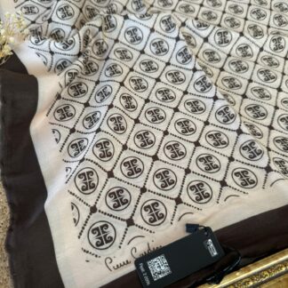 Pier Cardin Kare Desen Pamuk Soft Eşarp 10850 - Acı Kahve