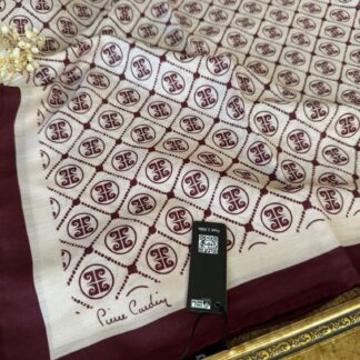 Pier Cardin Kare Desen Pamuk Soft Eşarp 10850 - Bordo