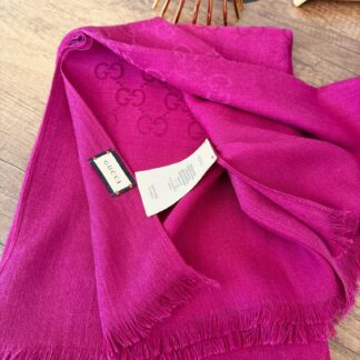 Gucci Yun İpek Çİft Taraflı Şal 87452 - Pembe