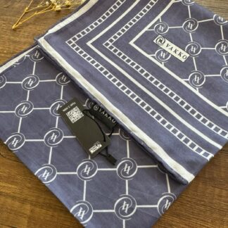 Vakko Monogram Desen Pamuk Soft Eşarp 21510 - Lavanta