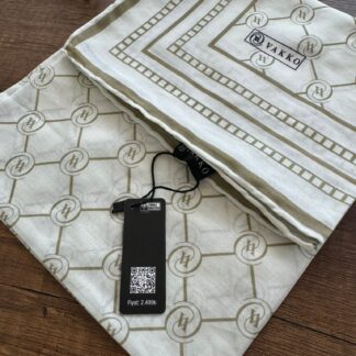 Vakko Monogram Desen Pamuk Soft Eşarp 21510 - Yağ Yeşili