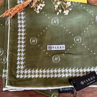 Vakko Nokta Desen Eşarp 87359 - Haki
