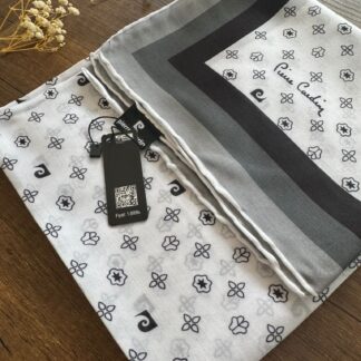 Pier Cardin Çizgili Pamuk Soft Eşarp 94263 - Füme