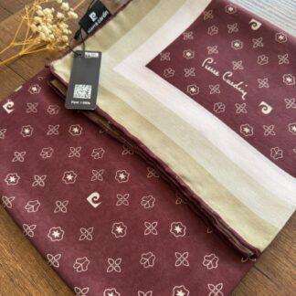 Pier Cardin Çizgili Pamuk Soft Eşarp 94263 - Bordo