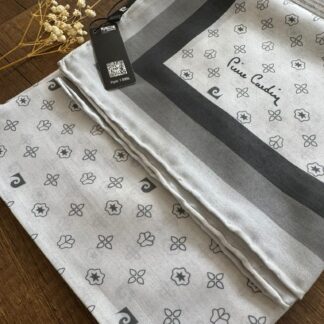 Pier Cardin Çizgili Pamuk Soft Eşarp 94263 - Gri