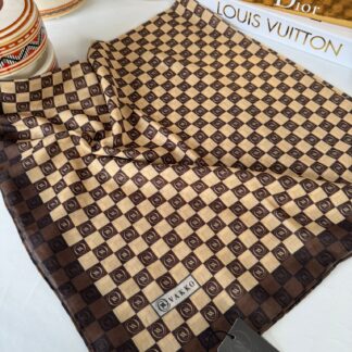 Vakko Dama Monogram Pamuk İpeksi Eşarp 38442 - Camel