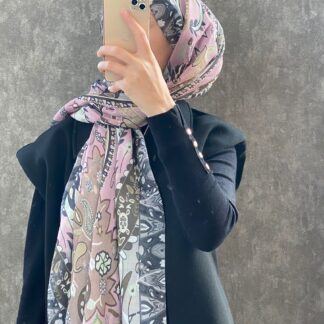 Etro Etnik Desen Pamuk Soft Şal 38630 - Pamuk Şekeri