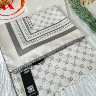 Vakko Desen Twill Eşarp - Açık Gri