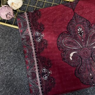 Bohem Ruh Pamuk Şal-678456- Bordo
