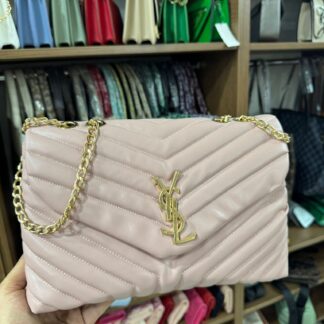 Ysl İthal Timsah Derisi Çanta - Pudra