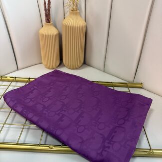 Dior Desen Pamuk İpeksi Jakar Şal 88731 - Mor