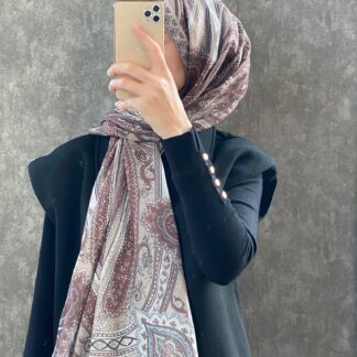 Etro Etnik Desen Pamuk Soft Şal 36631 - Kahve