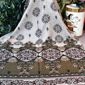 Hint Etro Desenli Pamuk Soft Şal - 658960 - Yaprak Yeşili