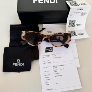 FENDI O'lock FE40049I 01A 54-17 Kahverengi Kadın Güneş Gözlüğü