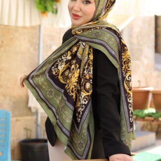 VERSACE VUAL İPEK ŞAL - 344456- YEŞİL