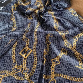 Fendi İthal Vual İpek Şal - Gold