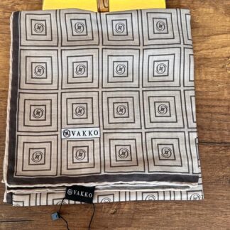 Vakko Kare Desen Pamuk Soft Eşarp 610144 - latte