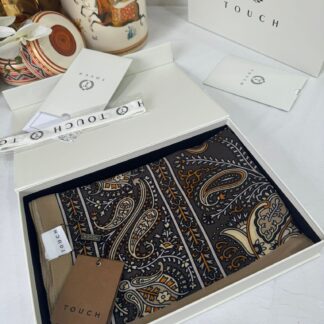 Touch İthal Etnik Desen Pamuk İpek Şal- 99770 - Vizon