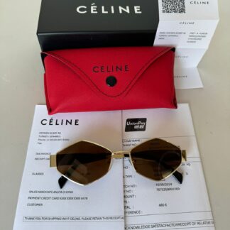 Celine Triomphe Metal 02 CL 40254U Gold/Kahve Kadın Güneş Gözlüğü