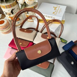 Longchamp Orta Boy Çanta - Siyah-Kahve (3 Numara)