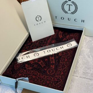 Touch İthal Etnik Desen Yün İpek Şal- 34550 - Bordo