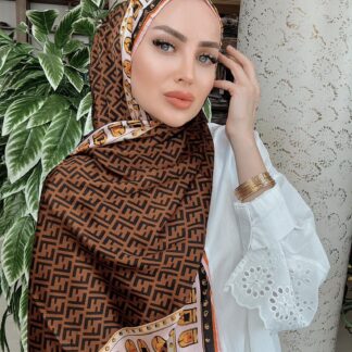 FENDİ DESEN İTHAL VUAL İPEK ŞAL 15801- KAHVE