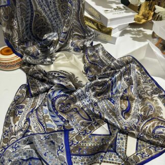 İTHAL ETRO DESEN NEW VUAL İPEK ŞAL 44344 - Saks