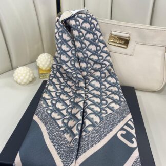 Dior Twill Eşarp-356537-Krem Siyah