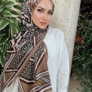 BURBERRY DESEN İTHAL VUAL İPEK ŞAL 15801- KAHVE