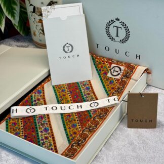 Touch New İthal Pamuk İpek Şal - 55780 - Ekru Oring