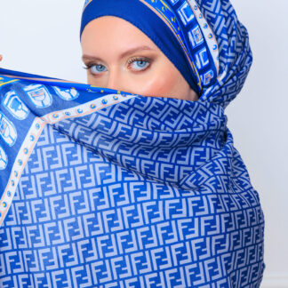 Monogram Pamuk Soft Şal 64302 - Lacivert